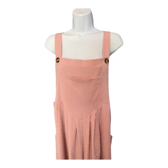 β¨ EUC Dusty Rose Casual Wide Leg Overalls Jumpsuit | Size XL - Picture 4 of 11